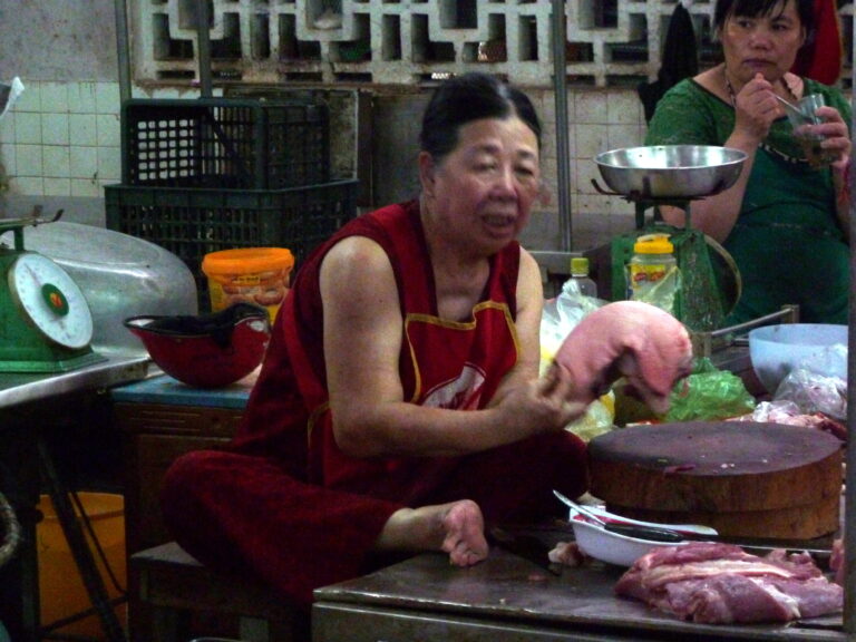 Hải Châu District Da Nang Vietnam butcher's market