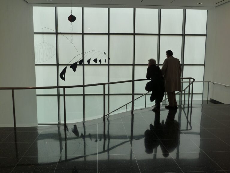 Alexander Calder and spectators Moma NY Manhatten Art pictures museum