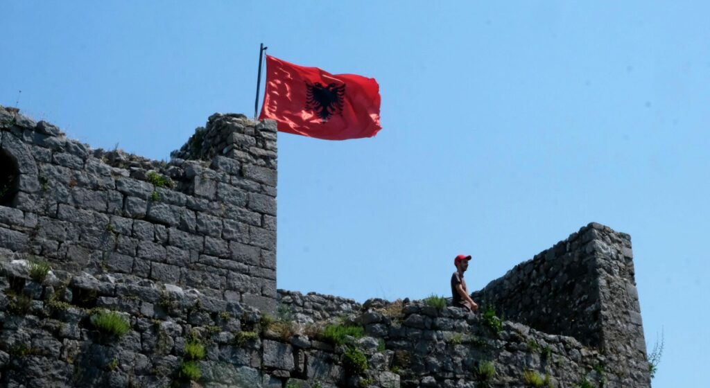 Albanian flag, Albania, country, nation, Albanian nation