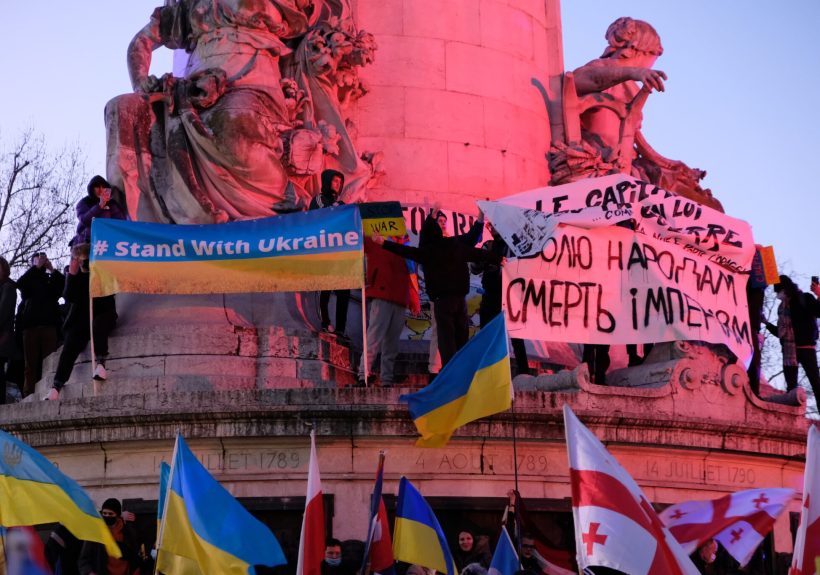 I stand with Ukraine demonstration Paris